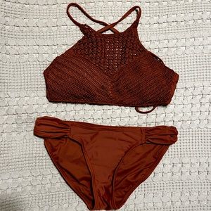 Woven top bikini